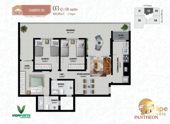 Imagem Imóvel com 2 Quartos à Venda, 80 m² em Praia Do Morro - Guarapari
