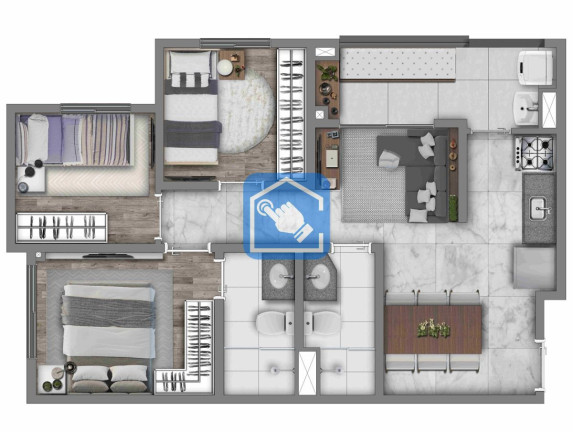 Imagem Apartamento com 3 Quartos à Venda, 52 m² em Socorro - São Paulo