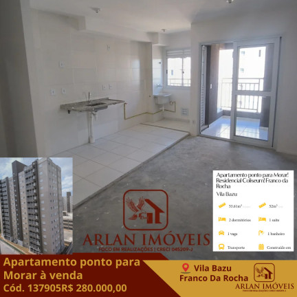 Imagem Apartamento com 2 Quartos à Venda, 54 m² em Vila Bazu - Franco Da Rocha Imagem Apartamento com 2 Quartos à Venda, 54 m² em Vila Bazu - Franco Da Rocha