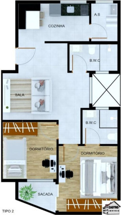Imagem Apartamento com 2 Quartos à Venda, 56 m² em Jardim Nordeste - São Paulo Imagem Apartamento com 2 Quartos à Venda, 56 m² em Jardim Nordeste - São Paulo