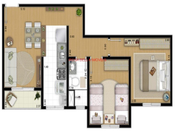 Imagem Apartamento com 2 Quartos à Venda, 50 m² em Vila Nambi - Jundiaí Imagem Apartamento com 2 Quartos à Venda, 50 m² em Vila Nambi - Jundiaí