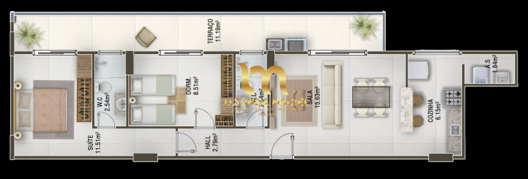 Imagem Apartamento com 3 Quartos à Venda, 114 m² em Canto Do Forte - Praia Grande