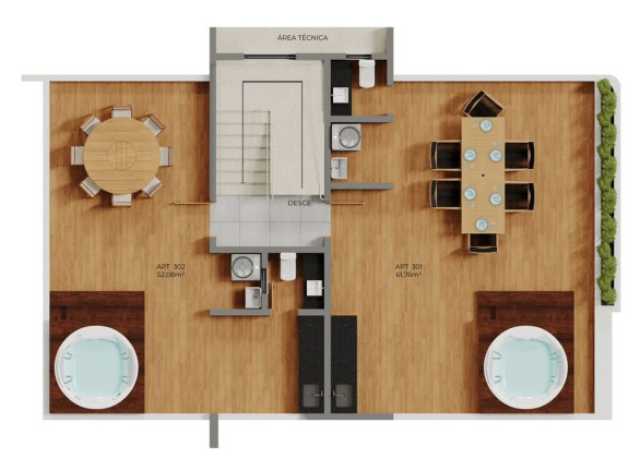 Imagem Cobertura com 3 Quartos à Venda, 104 m² em Bancários - João Pessoa Imagem Cobertura com 3 Quartos à Venda, 104 m² em Bancários - João Pessoa