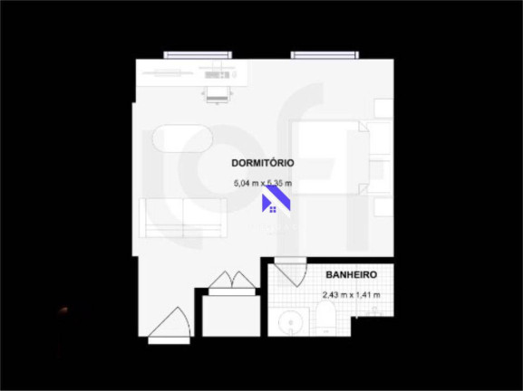 Imagem Studio com 1 Quarto à Venda, 27 m² em Moema - São Paulo Imagem Studio com 1 Quarto à Venda, 27 m² em Moema - São Paulo