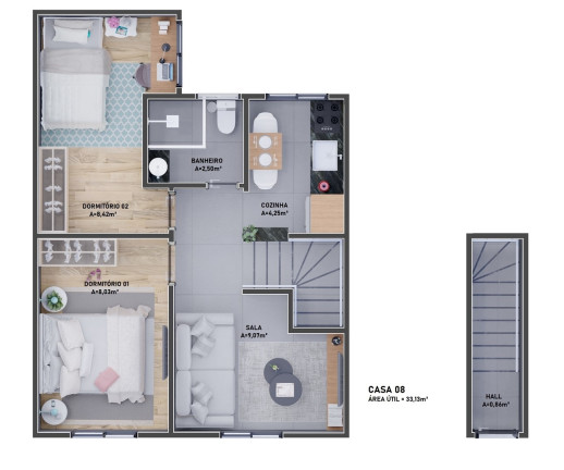 Imagem Imóvel com 2 Quartos à Venda, em Caiçara - Praia Grande Imagem Imóvel com 2 Quartos à Venda, em Caiçara - Praia Grande