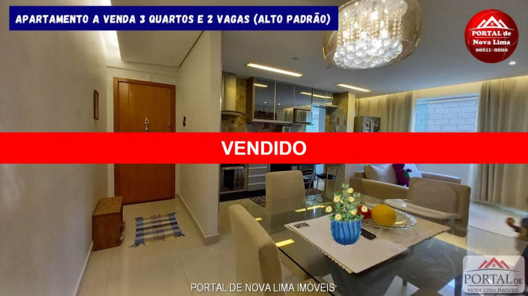 Imagem Apartamento com 3 Quartos à Venda, 100 m² em Oswaldo Barbosa Pena Ii - Nova Lima