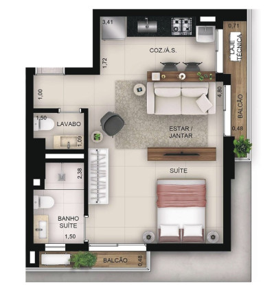 Imagem Imóvel com 1 Quarto à Venda, 46 m² em Setor Bueno - Goiânia Imagem Imóvel com 1 Quarto à Venda, 46 m² em Setor Bueno - Goiânia