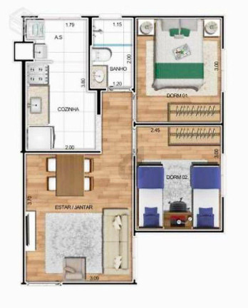 Imagem Apartamento com 2 Quartos à Venda, 44 m² em Lopes De Oliveira - Sorocaba Imagem Apartamento com 2 Quartos à Venda, 44 m² em Lopes De Oliveira - Sorocaba
