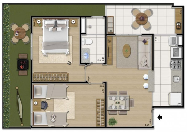 Imagem Imóvel com 2 Quartos à Venda, 44 m² em Campo Grande - Rio De Janeiro Imagem Imóvel com 2 Quartos à Venda, 44 m² em Campo Grande - Rio De Janeiro