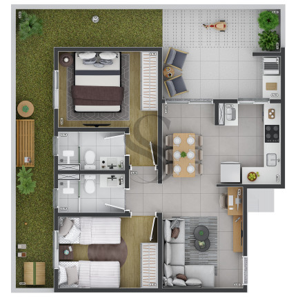 Imagem Apartamento com 2 Quartos à Venda, em Caguassu - Sorocaba Imagem Apartamento com 2 Quartos à Venda, em Caguassu - Sorocaba