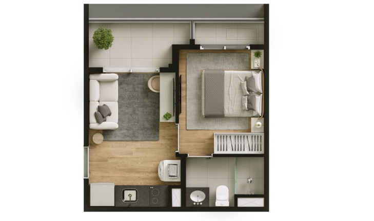Imagem Apartamento com 1 Quarto à Venda, 47 m² em Cidade Monções - São Paulo