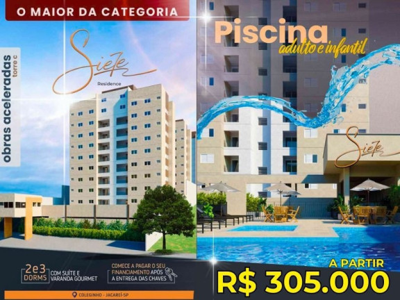 Imagem Apartamento com 2 Quartos à Venda, 74 m² em Jardim Coleginho - Jacareí