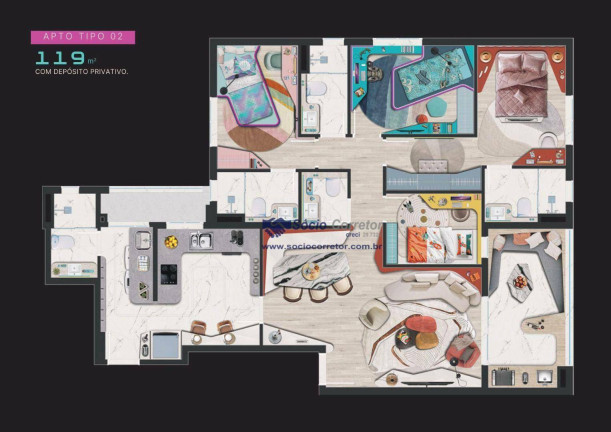Imagem Apartamento com 3 Quartos à Venda, 95 m² em Centro - Guarulhos Imagem Apartamento com 3 Quartos à Venda, 95 m² em Centro - Guarulhos