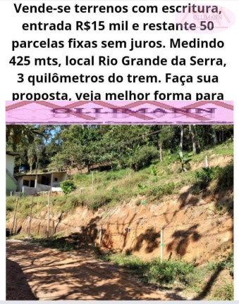 Imagem Terreno à Venda, 425 m² em Rio Grande Serra - Rio Grande Da Serra