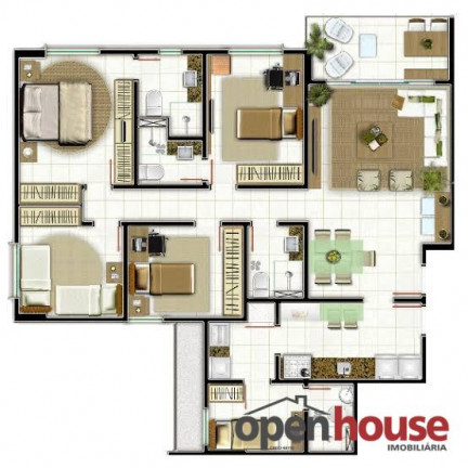 Imagem Apartamento com 4 Quartos à Venda, 120 m² em Capim Macio - Natal Imagem Apartamento com 4 Quartos à Venda, 120 m² em Capim Macio - Natal