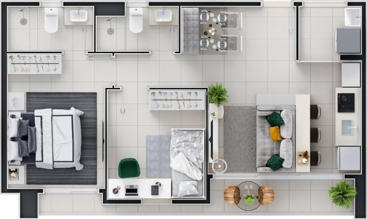 Imagem Apartamento com 2 Quartos à Venda, 59 m² em Joaquim Távora - Fortaleza