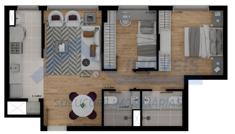 Imagem Imóvel com 1 Quarto à Venda, 46 m² em Passo Da Areia - Porto Alegre Imagem Imóvel com 1 Quarto à Venda, 46 m² em Passo Da Areia - Porto Alegre