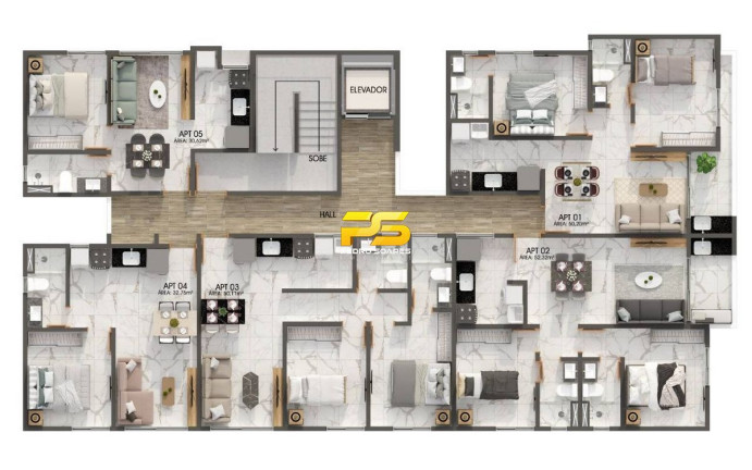Imagem Apartamento com 1 Quarto à Venda, 30 m² em Brisamar - João Pessoa Imagem Apartamento com 1 Quarto à Venda, 30 m² em Brisamar - João Pessoa