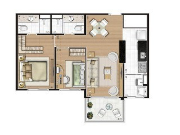 Imagem Imóvel com 1 Quarto à Venda, 61 m² em Morumbi - São Paulo