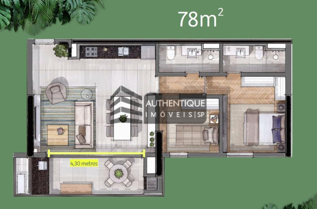 Imagem Apartamento com 3 Quartos à Venda, 105 m² em Brooklin - São Paulo Imagem Apartamento com 3 Quartos à Venda, 105 m² em Brooklin - São Paulo