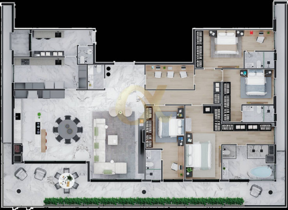 Imagem Apartamento com 3 Quartos à Venda, 286 m² em Santo Antônio - Joinville