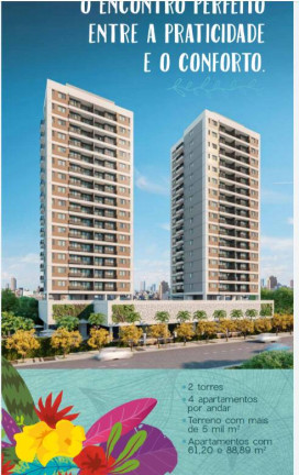 Apartamento com 2 Quartos à Venda, 61 m² em Joaquim Távora - Fortaleza
