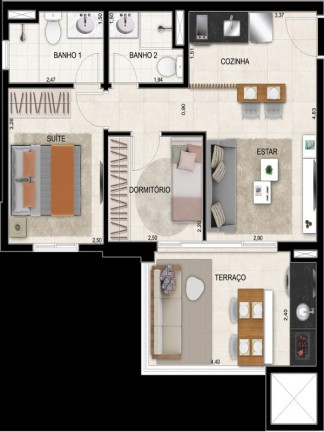 Imagem Apartamento com 2 Quartos à Venda, 56 m² em Jardim Flor Da Montanha - Guarulhos