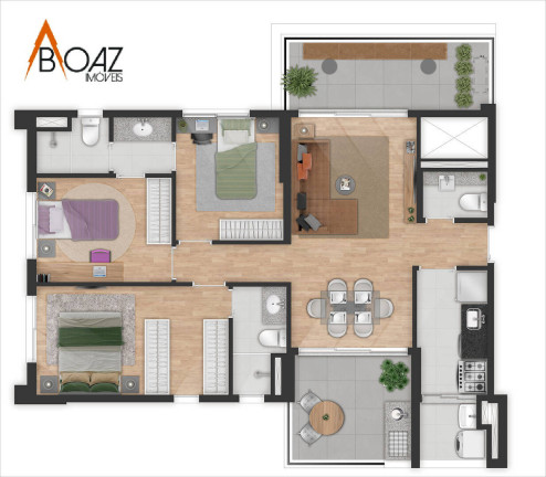 Imagem Apartamento com 3 Quartos à Venda, 91 m² em Jardim Das Acácias - São Paulo Imagem Apartamento com 3 Quartos à Venda, 91 m² em Jardim Das Acácias - São Paulo