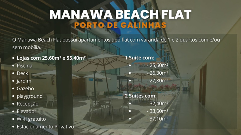 Imagem Flat com 1 Quarto à Venda, 26 m² em Porto De Galinhas - Ipojuca
