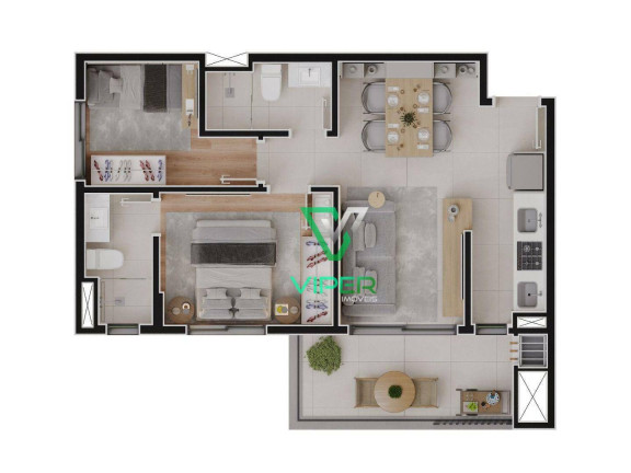 Imagem Apartamento com 1 Quarto à Venda, 22 m² em Alto Da Glória - Curitiba Imagem Apartamento com 1 Quarto à Venda, 22 m² em Alto Da Glória - Curitiba