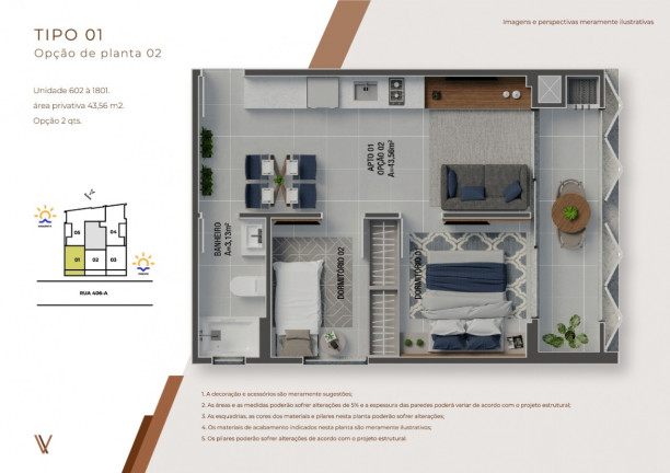Imagem Apartamento com 2 Quartos à Venda, 57 m² em Morretes - Itapema