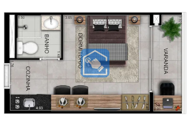 Imagem Apartamento com 1 Quarto à Venda, 23 m² em Vila Esperança - São Paulo