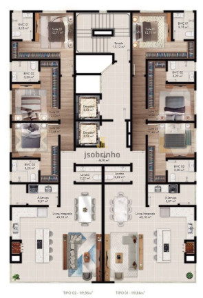 Apartamento com 3 Quartos à Venda, 120 m² em Centro - Porto Belo