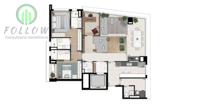 Imagem Apartamento com 2 Quartos à Venda, 138 m² em Itaim Bibi - São Paulo Imagem Apartamento com 2 Quartos à Venda, 138 m² em Itaim Bibi - São Paulo