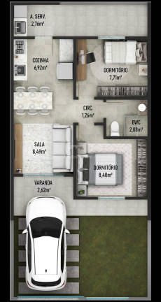 Imagem Casa com 2 Quartos à Venda, 46 m² em Barra Velha Imagem Casa com 2 Quartos à Venda, 46 m² em Barra Velha
