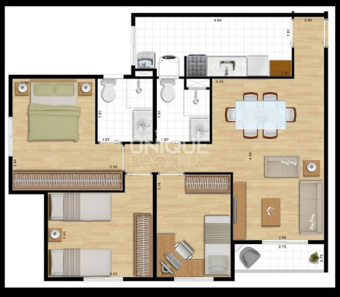 Imagem Apartamento com 3 Quartos à Venda, 72 m² em Jardim Bonfiglioli - Jundiaí Imagem Apartamento com 3 Quartos à Venda, 72 m² em Jardim Bonfiglioli - Jundiaí