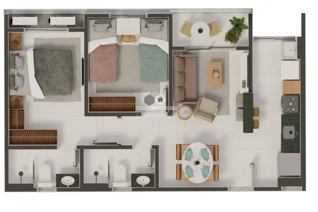 Imagem Apartamento com 2 Quartos à Venda, 51 m² em Messejana - Fortaleza Imagem Apartamento com 2 Quartos à Venda, 51 m² em Messejana - Fortaleza