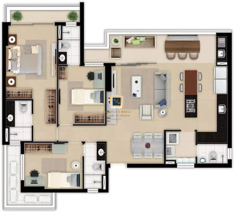 Imagem Apartamento com 3 Quartos à Venda, 95 m² em Aldeota - Fortaleza Imagem Apartamento com 3 Quartos à Venda, 95 m² em Aldeota - Fortaleza