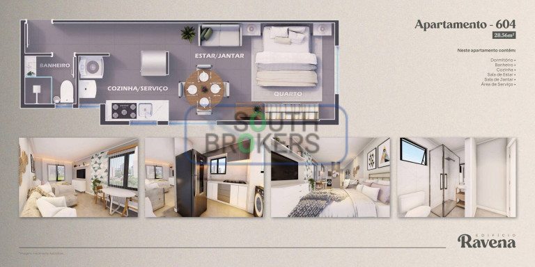 Imagem Apartamento com 2 Quartos à Venda, 27 m² em Hauer - Curitiba Imagem Apartamento com 2 Quartos à Venda, 27 m² em Hauer - Curitiba
