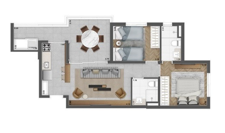 Imagem Imóvel com 2 Quartos à Venda, 64 m² em Brooklin Paulista - São Paulo Imagem Imóvel com 2 Quartos à Venda, 64 m² em Brooklin Paulista - São Paulo