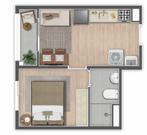 Imagem Apartamento com 1 Quarto à Venda, 25 m² em Santo Amaro - São Paulo Imagem Apartamento com 1 Quarto à Venda, 25 m² em Santo Amaro - São Paulo