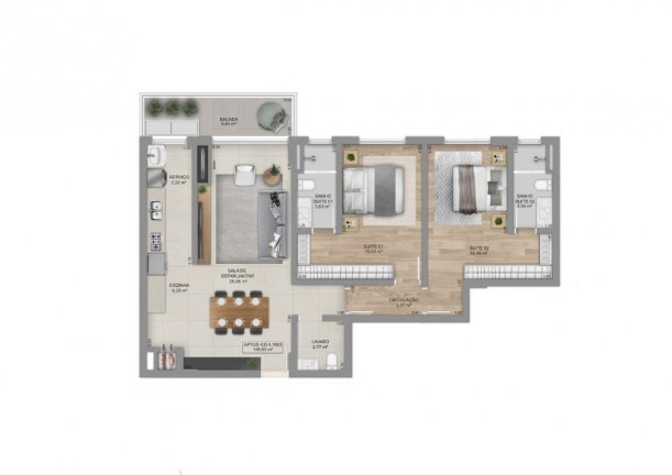 Imagem Apartamento com 3 Quartos à Venda, 128 m² em Centro - Bento Gonçalves Imagem Apartamento com 3 Quartos à Venda, 128 m² em Centro - Bento Gonçalves
