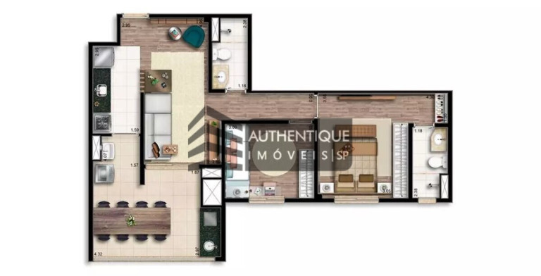 Imagem Apartamento com 2 Quartos à Venda, 68 m² em Santo Amaro - São Paulo