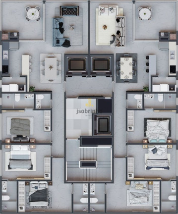 Apartamento com 3 Quartos à Venda, 113 m² em Perequê - Porto Belo