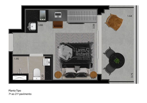 Imagem Studio com 1 Quarto à Venda, 38 m² em Perdizes - São Paulo Imagem Studio com 1 Quarto à Venda, 38 m² em Perdizes - São Paulo