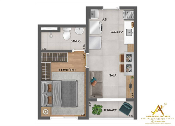 Imagem Apartamento com 1 Quarto à Venda, 27 m² em Planalto Paulista - Sao Paulo