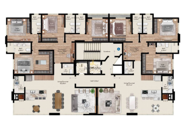 Apartamento com 3 Quartos à Venda, 133 m² em Meia Praia - Itapema