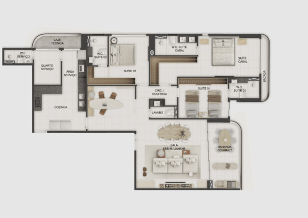 Imagem Apartamento com 4 Quartos à Venda, 214 m² em Altiplano Cabo Branco - João Pessoa Imagem Apartamento com 4 Quartos à Venda, 214 m² em Altiplano Cabo Branco - João Pessoa