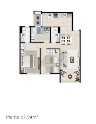 Imagem Apartamento com 2 Quartos à Venda, 56 m² em Benfica - Fortaleza Imagem Apartamento com 2 Quartos à Venda, 56 m² em Benfica - Fortaleza