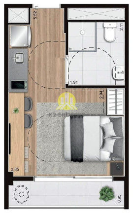 Imagem Studio com 1 Quarto à Venda, 31 m² em Pinheiros - São Paulo Imagem Studio com 1 Quarto à Venda, 31 m² em Pinheiros - São Paulo